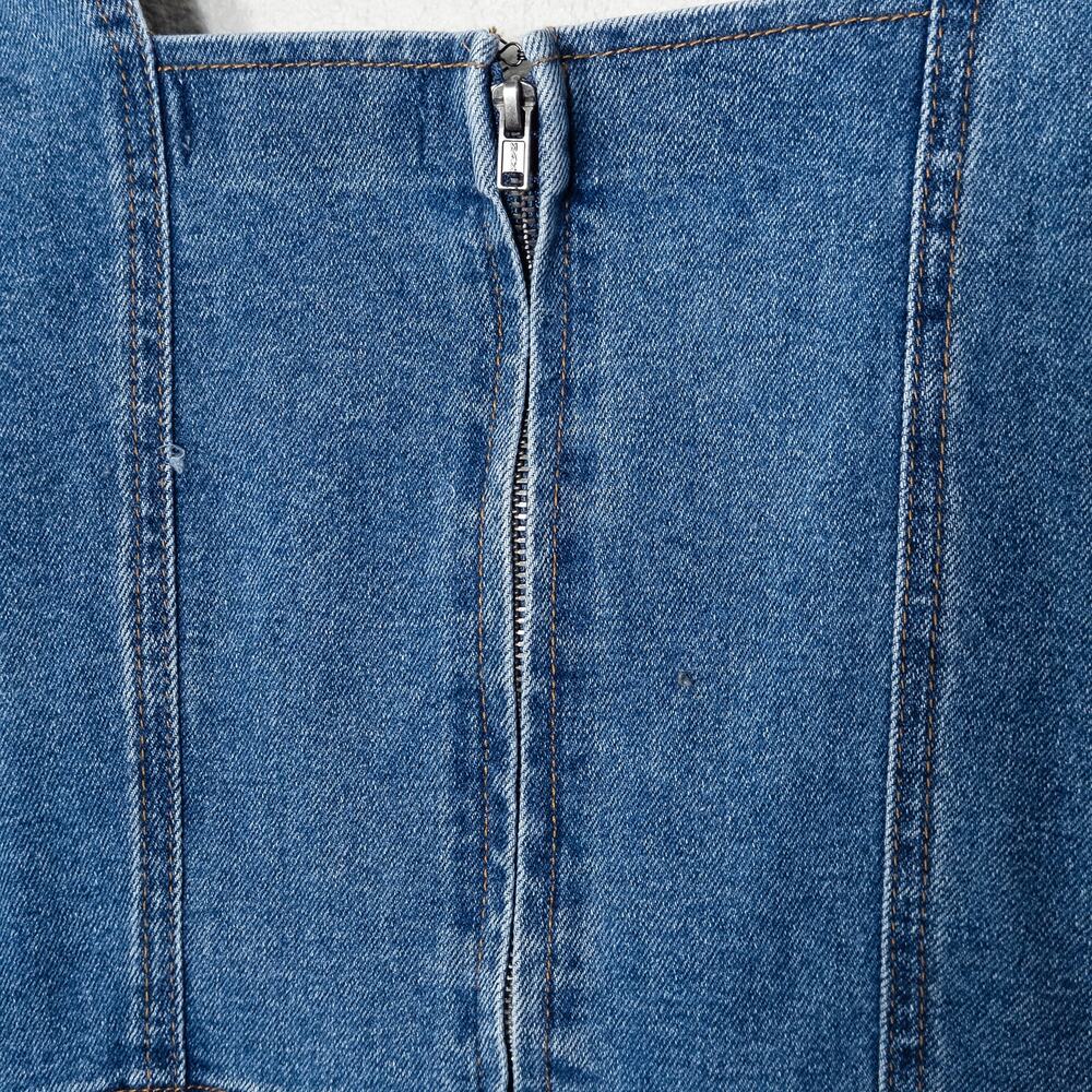 RSQ Denim Romper Size XL Blue Western Americana Cowgirl Workwear - Picture 6 of 8